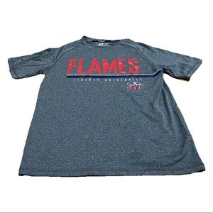 medium gray liberty flames russel short sleeve shirt